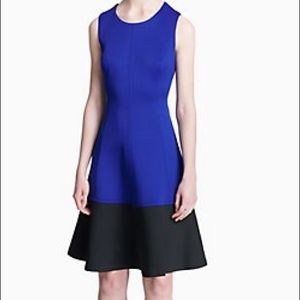 Calvin Klein Blue and Black Midi Dress